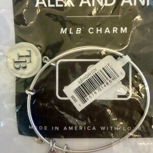 Alex and Ani Silver Tampa Bay Rays Baseball Charm Bracelet